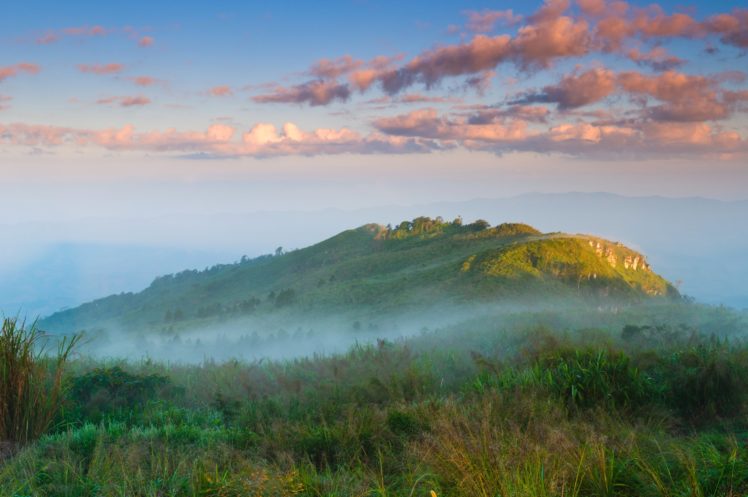 thailand, Mountains, Sky, Fog, Clouds, Nature HD Wallpaper Desktop Background