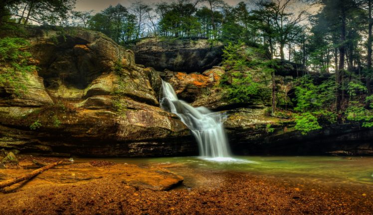 usa, Parks, Waterfalls, Crag, Hocking, Hills, State, Park, Logan, Ohio, Nature HD Wallpaper Desktop Background