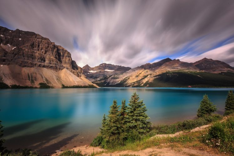 canada, Parks, Lake, Mountains, Banff, Alberta, Bow, Lake, Nature HD Wallpaper Desktop Background