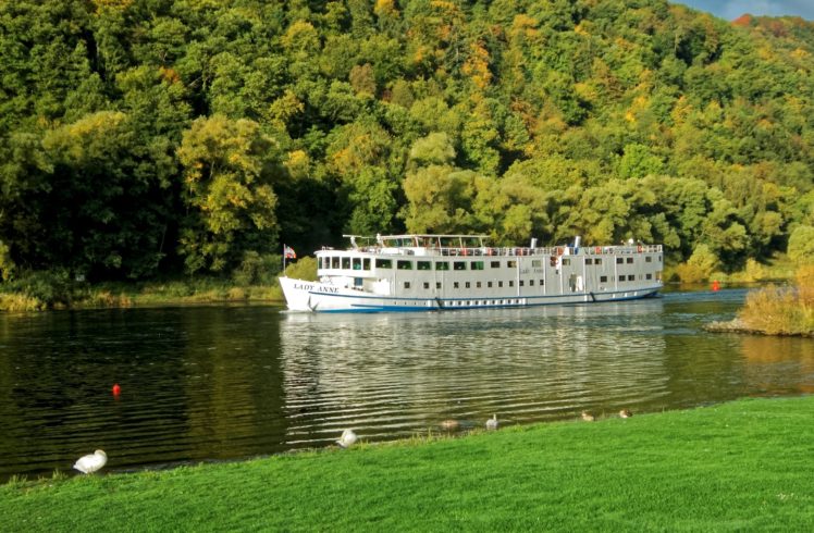germany, Rivers, Ships, Forests, Mosel, Nature HD Wallpaper Desktop Background
