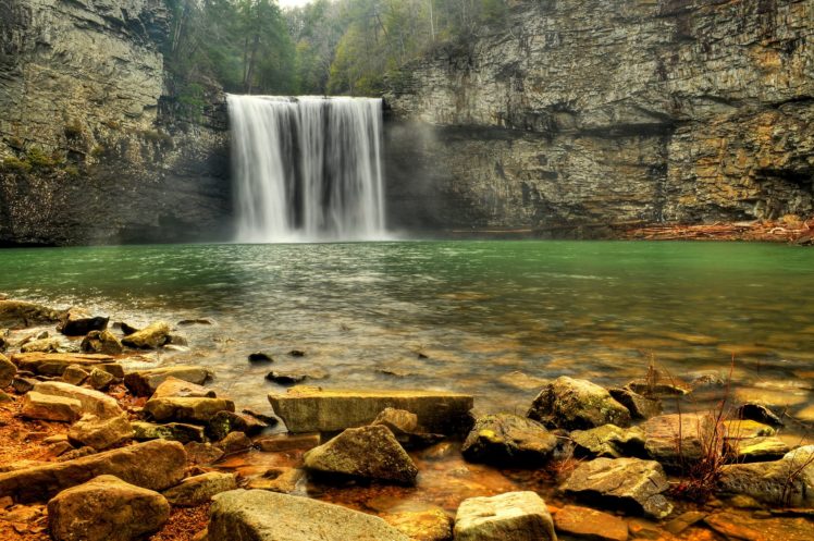 stones, Waterfalls, Rivers, Crag, Nature HD Wallpaper Desktop Background