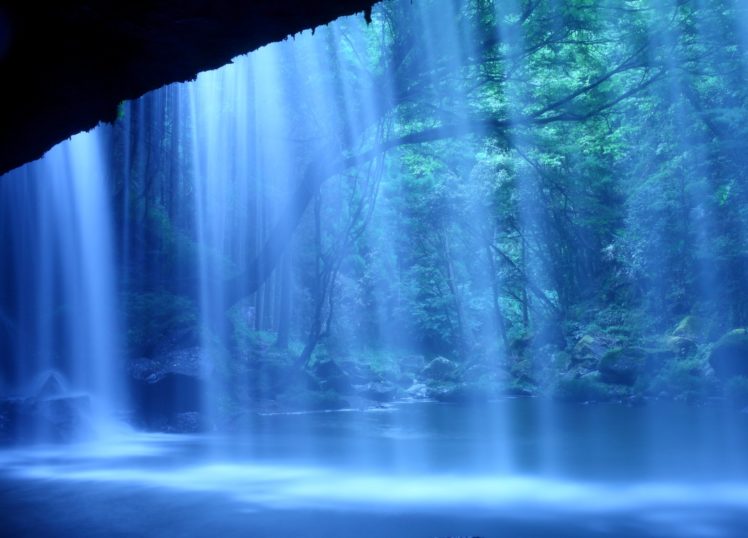 waterfalls, Japan, Nabegataki falls, Kumamoto, Nature HD Wallpaper Desktop Background