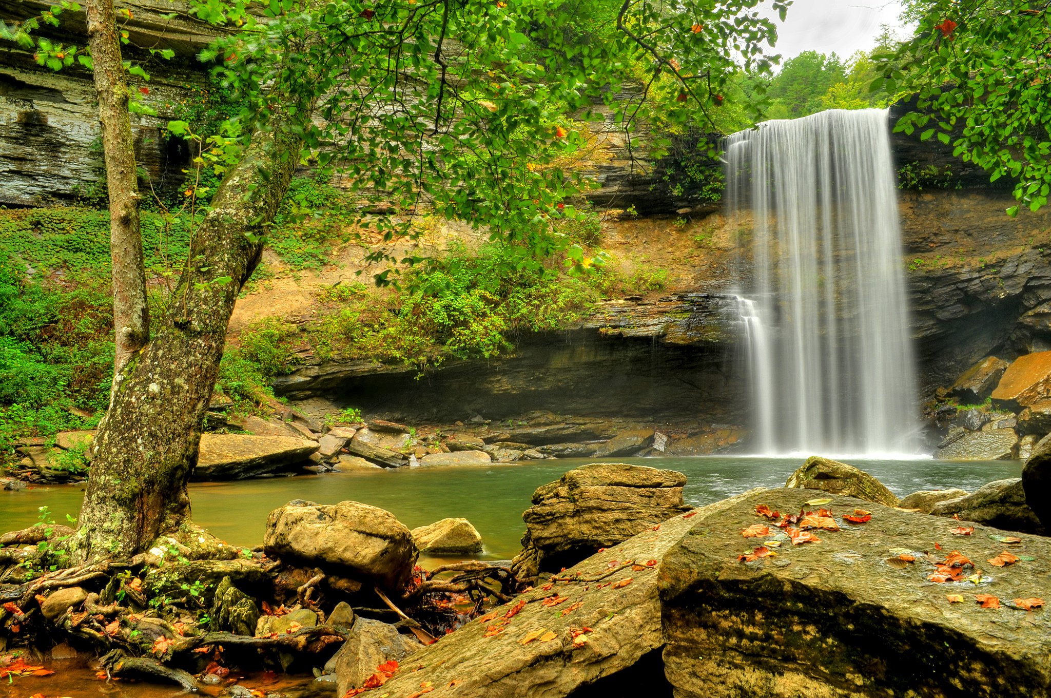 waterfalls, Rivers, Crag, Nature Wallpaper