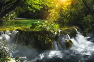 waterfalls, Croatia, Rivers, Parks, Plitvice, Lakes, Nature
