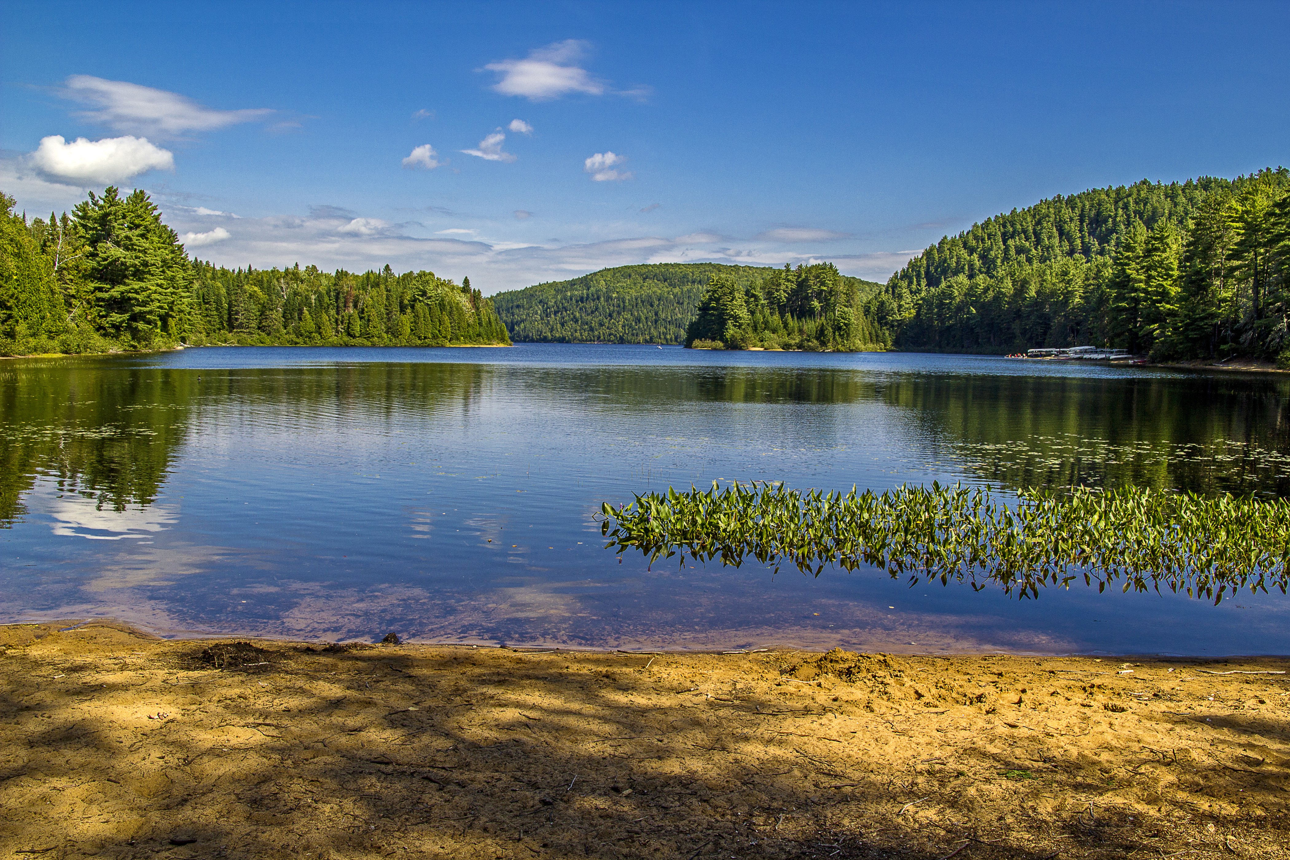 scenery, Canada, Lake, Parks, Forests, Sky, At, Mauricie, National, Park, Quebec, Nature Wallpaper