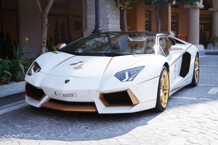 gold, Plated, Lamborghini, Aventador, Cars, Modified HD Wallpaper Desktop Background