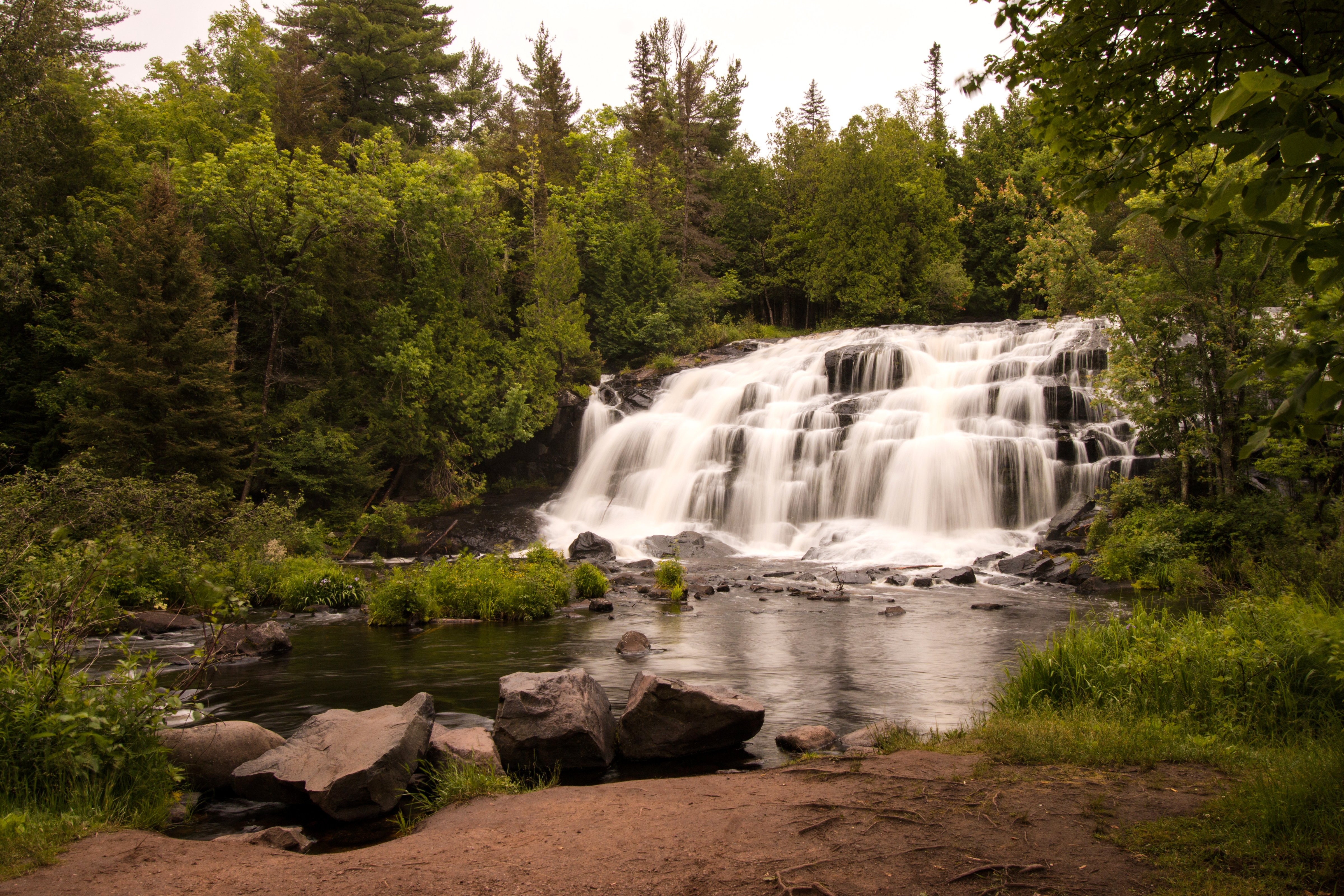 usa, Forests, Waterfalls, Stones, Bond, Falls, Ontonagon, River, Nature Wallpaper