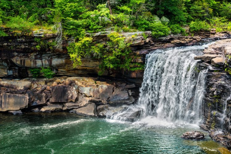 waterfalls, Stones, Nature HD Wallpaper Desktop Background