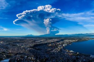 sky, Chile, Volcano, Smoke, Calbuco, Nature, Cities