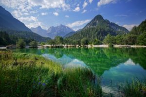 slovenia, Scenery, Mountains, Lake, Grass, Lake, Jasna, Kranjska, Gora, Nature
