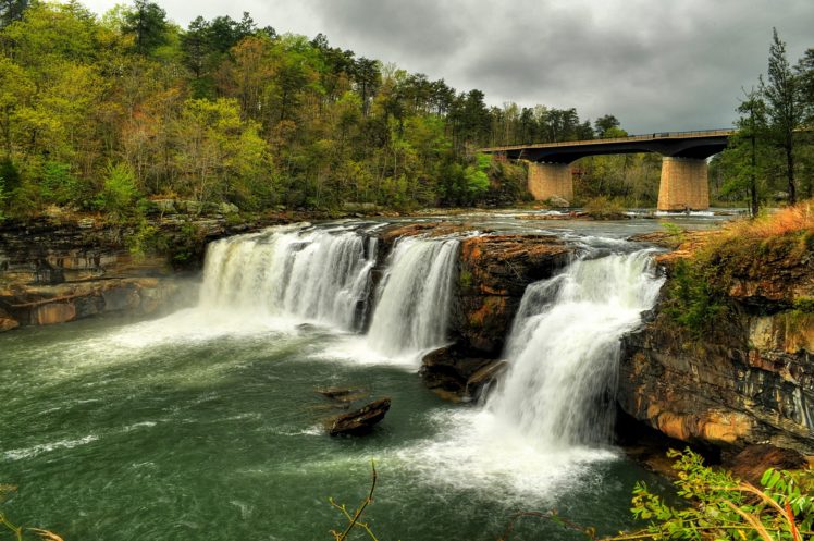 usa, Rivers, Waterfalls, Bridges, Little, River, Canyon, National, Preserve, Nature HD Wallpaper Desktop Background