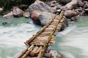 rivers, Bridges, Stones, Nepal, Himalaya, Nature
