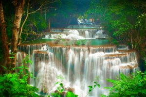 thailand, Tropics, Waterfalls, Trees, Huay, Maekamin, Waterfall, Kanchanaburi, Nature