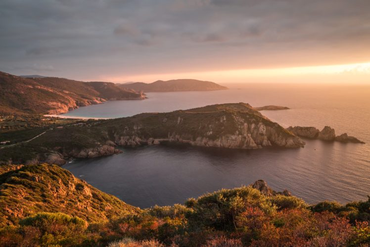 france, Scenery, Coast, Sunrises, And, Sunsets, Corsica, Nature HD Wallpaper Desktop Background