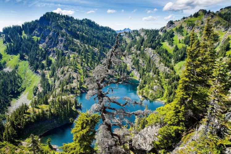 lake, Mountains, Scenery, Nature HD Wallpaper Desktop Background