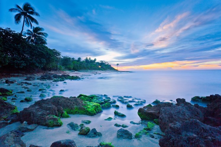 sea, Coast, Sky, Evening, Aguadilla, Puerto, Rico, Nature HD Wallpaper Desktop Background