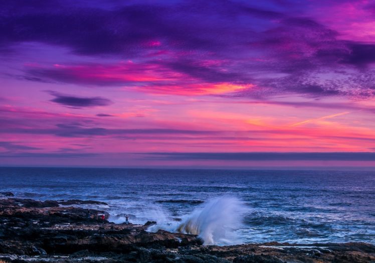 sea, Evening, Sky, Nature HD Wallpaper Desktop Background