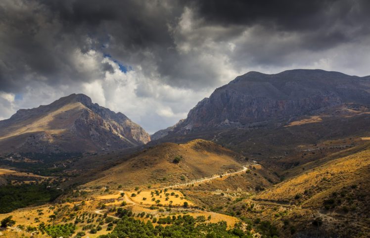greece, Mountains, Sky, Crete, Nature HD Wallpaper Desktop Background