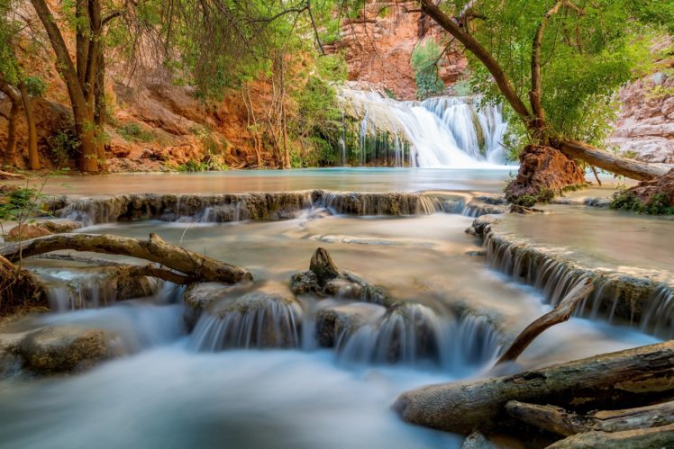 usa, Waterfalls, Rivers, Beaver, Falls, Grand, Canyon, Nature HD Wallpaper Desktop Background
