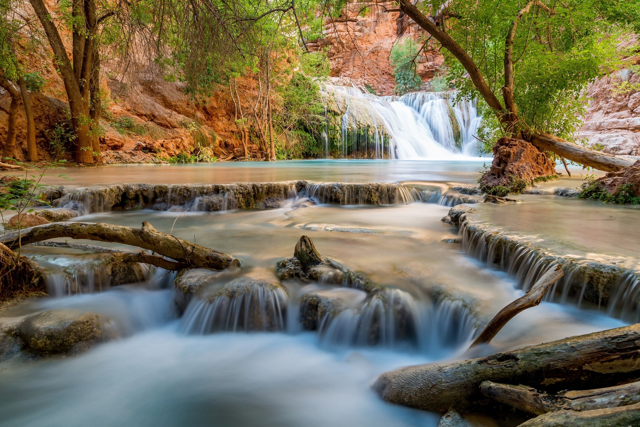 usa, Waterfalls, Rivers, Beaver, Falls, Grand, Canyon, Nature Wallpaper