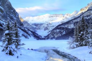winter, Mountains, Canada, Lake, Parks, Scenery, Snow, Banff, Louise, Yoho, Nature