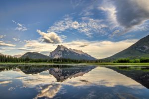 canada, Parks, Scenery, Mountains, Lake, Sky, Banff, Vermilion, Lakes, Nature