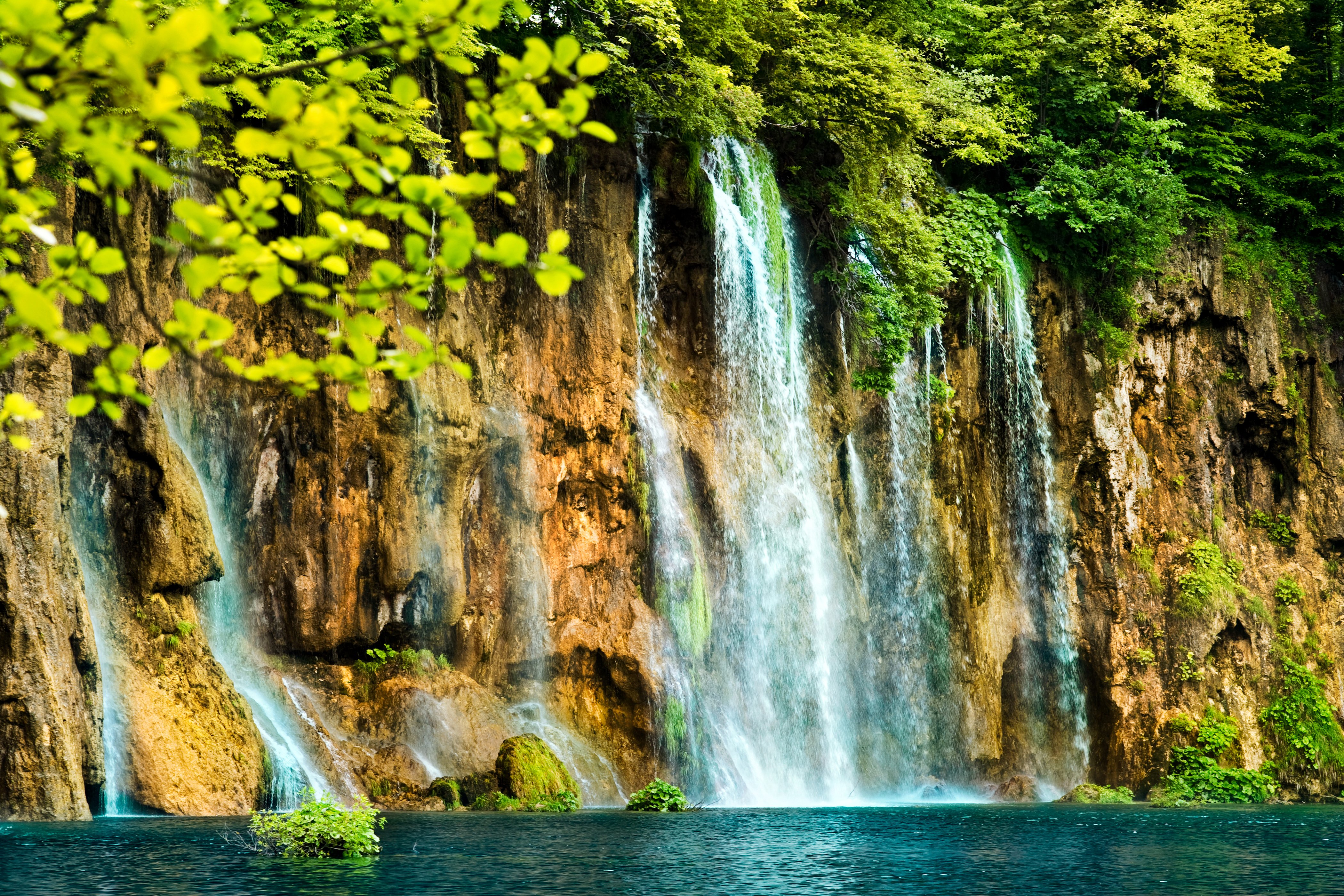 waterfalls Crag Nature Wallpapers HD  Desktop and 
