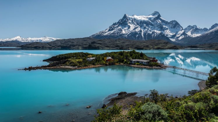 chile, Scenery, Mountains, Lake, Island, Nature HD Wallpaper Desktop Background