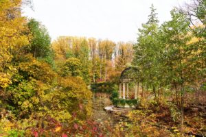 usa, Parks, Pond, Pagodas, Autumn, Trees, Longwood, Gardens, Nature