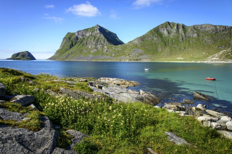 norway, Scenery, Mountains, Lake, Lofoten, Islands, Nature HD Wallpaper Desktop Background