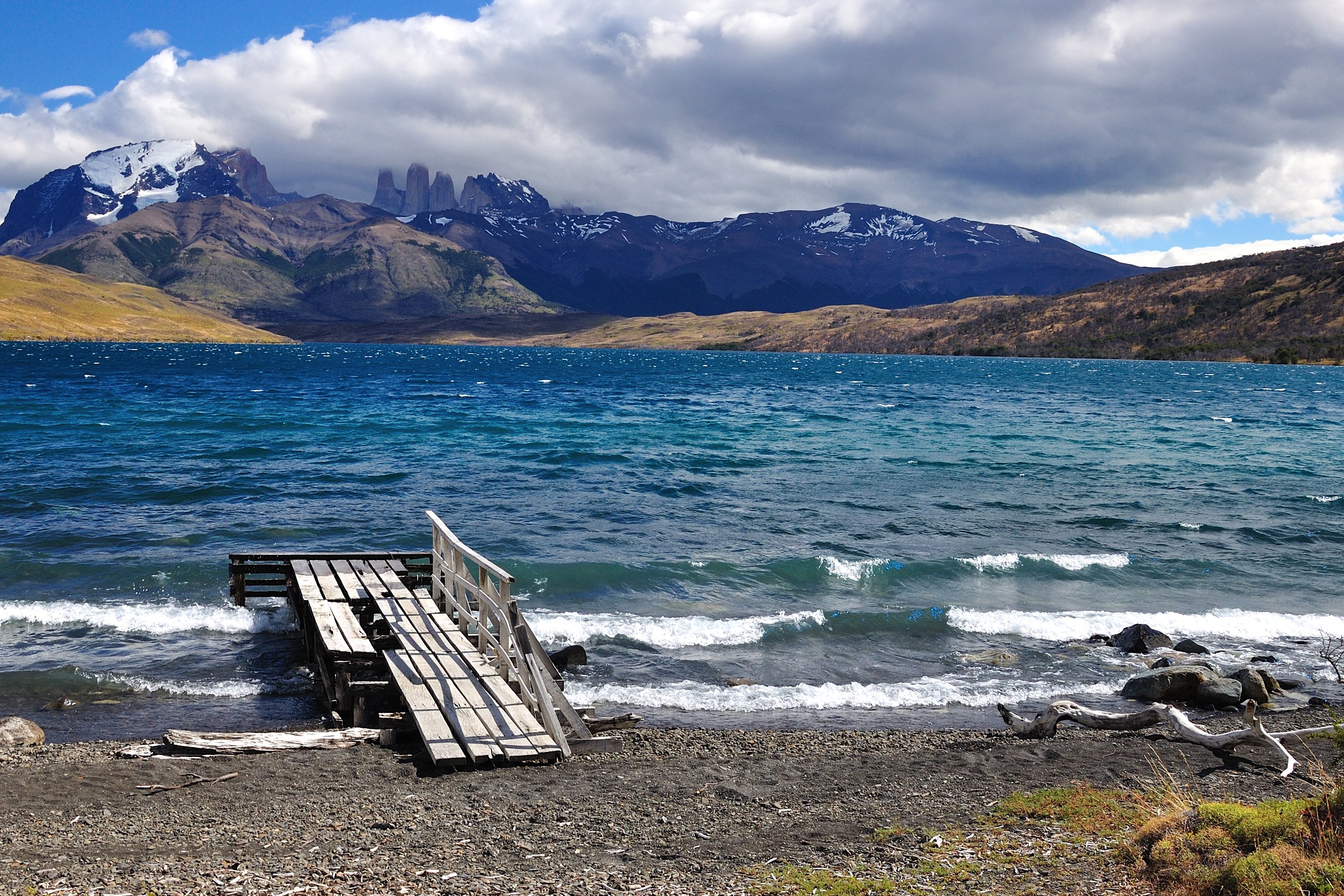 chile, Coast, Mountains, Patagonia, Lago, Azul, Nature Wallpaper