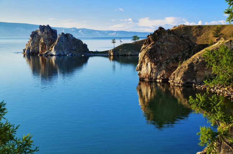 russia, Lake, Scenery, Crag, Baikal, Nature HD Wallpaper Desktop Background