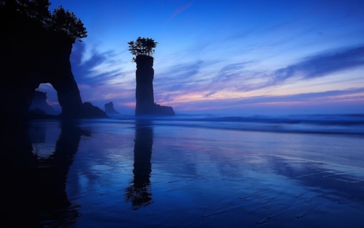 sea, Island, Sky, Night, Crag, Nature HD Wallpaper Desktop Background