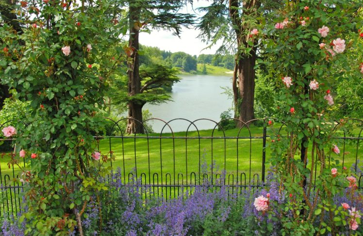 united, Kingdom, Parks, Rivers, Roses, Fence, Oxfordshire, Gardens, Nature HD Wallpaper Desktop Background
