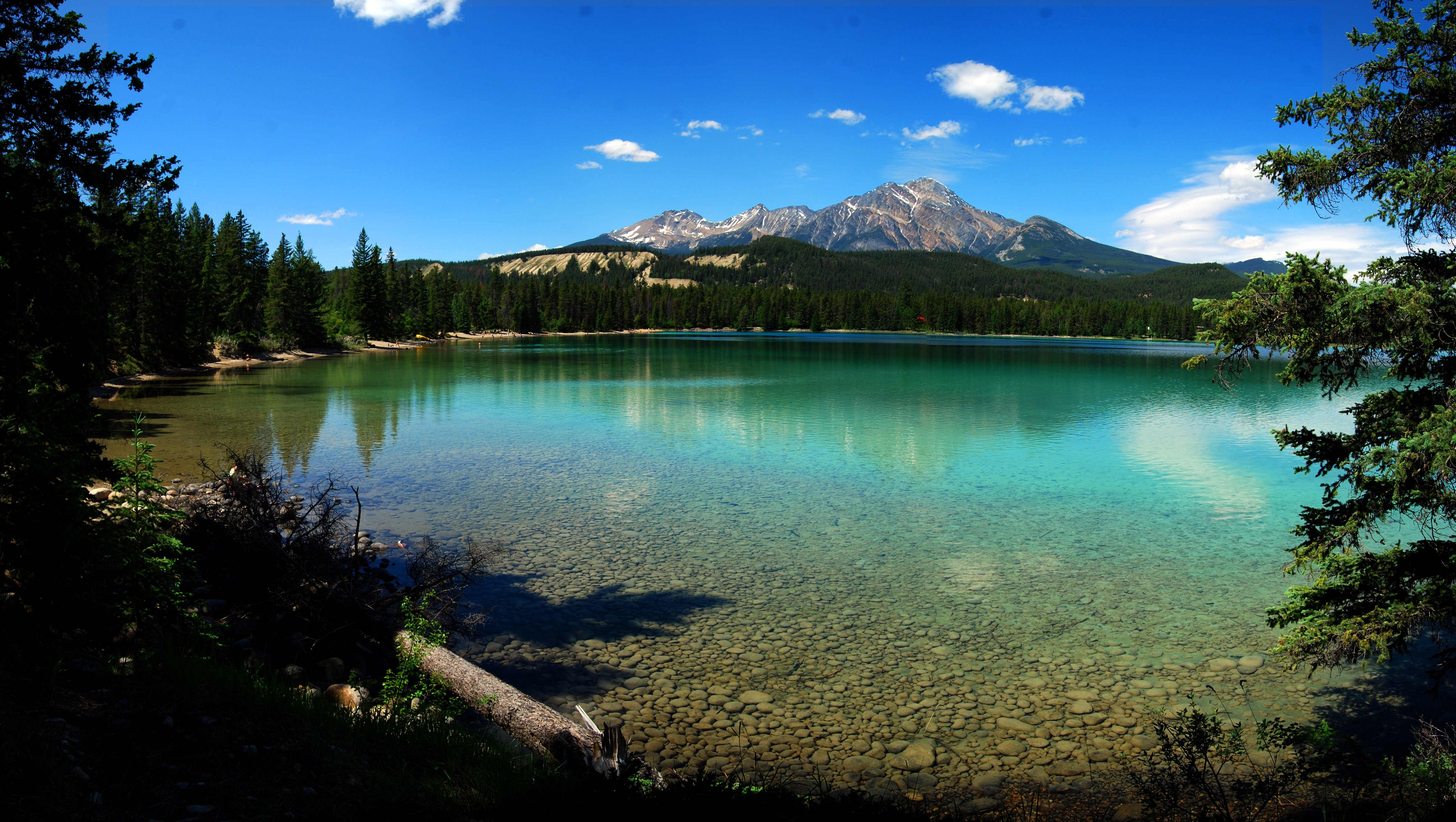 canada, Parks, Lake, Mountains, Forests, Scenery, Jasper, Nature Wallpaper