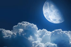 sky, Moon, Clouds, Nature