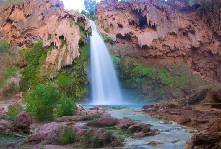 usa, Waterfalls, Hdr, Havasu, Falls, Arizona, Grand, Canyon, Nature HD Wallpaper Desktop Background