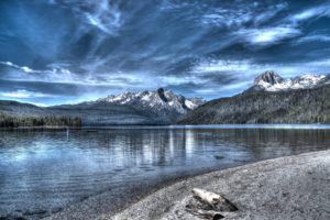 sky, Mountains, Scenery, Lake, Hdr, Nature