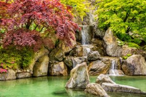 parks, Waterfalls, Autumn, Stones, Nature