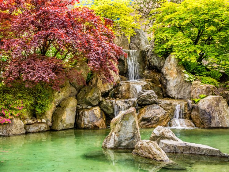 parks, Waterfalls, Autumn, Stones, Nature HD Wallpaper Desktop Background