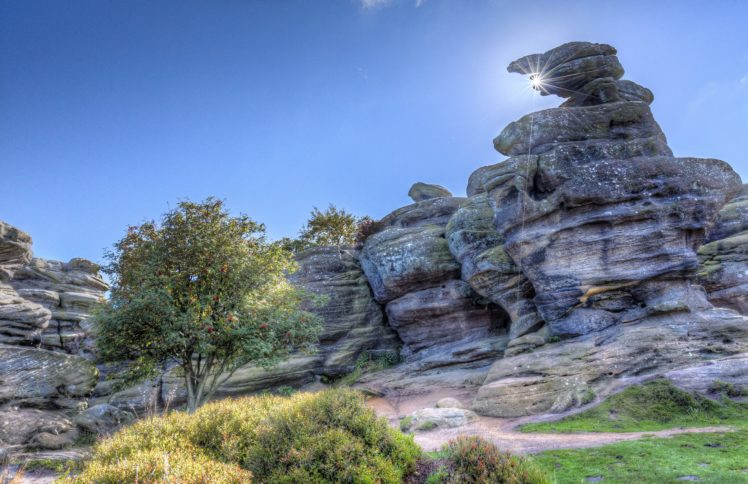 united, Kingdom, Stones, Sky, Hdr, Brimham, Rocks, Yorkshire, Nature HD Wallpaper Desktop Background