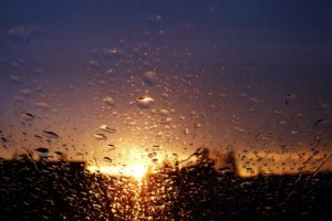 rain, Rain, On, Glass, Sunset, Sky
