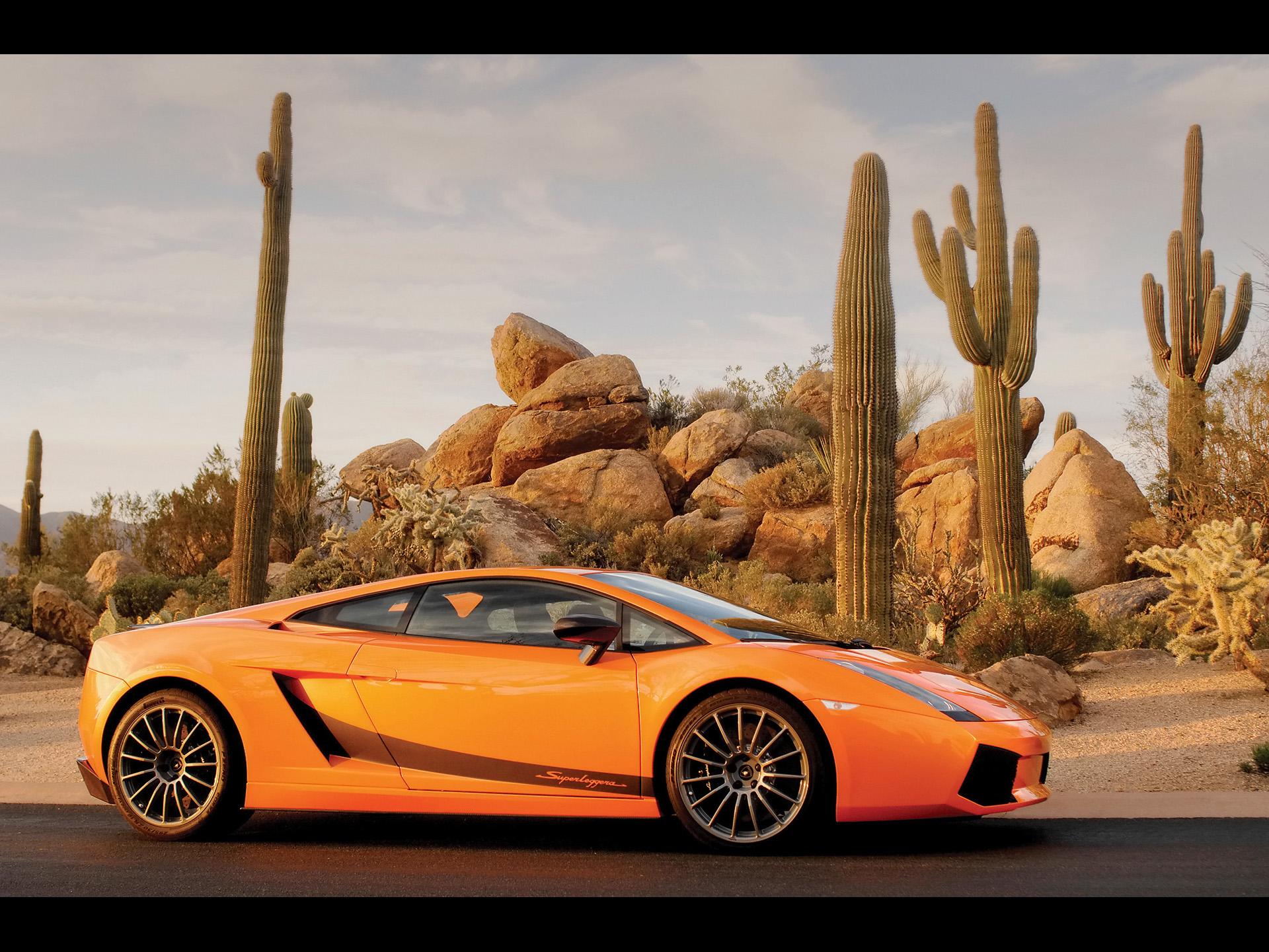Download cars, Orange, Lamborghini, Cactus, Vehicles, Supercars, Lamborghini, Gallardo, Side, View ...