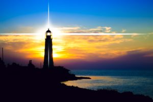 lighthouses, Sky, Sunrises, And, Sunsets, Sea, Nature