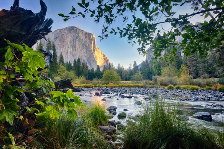 mountains, Stones, Scenery, Grass, Stream, Nature HD Wallpaper Desktop Background