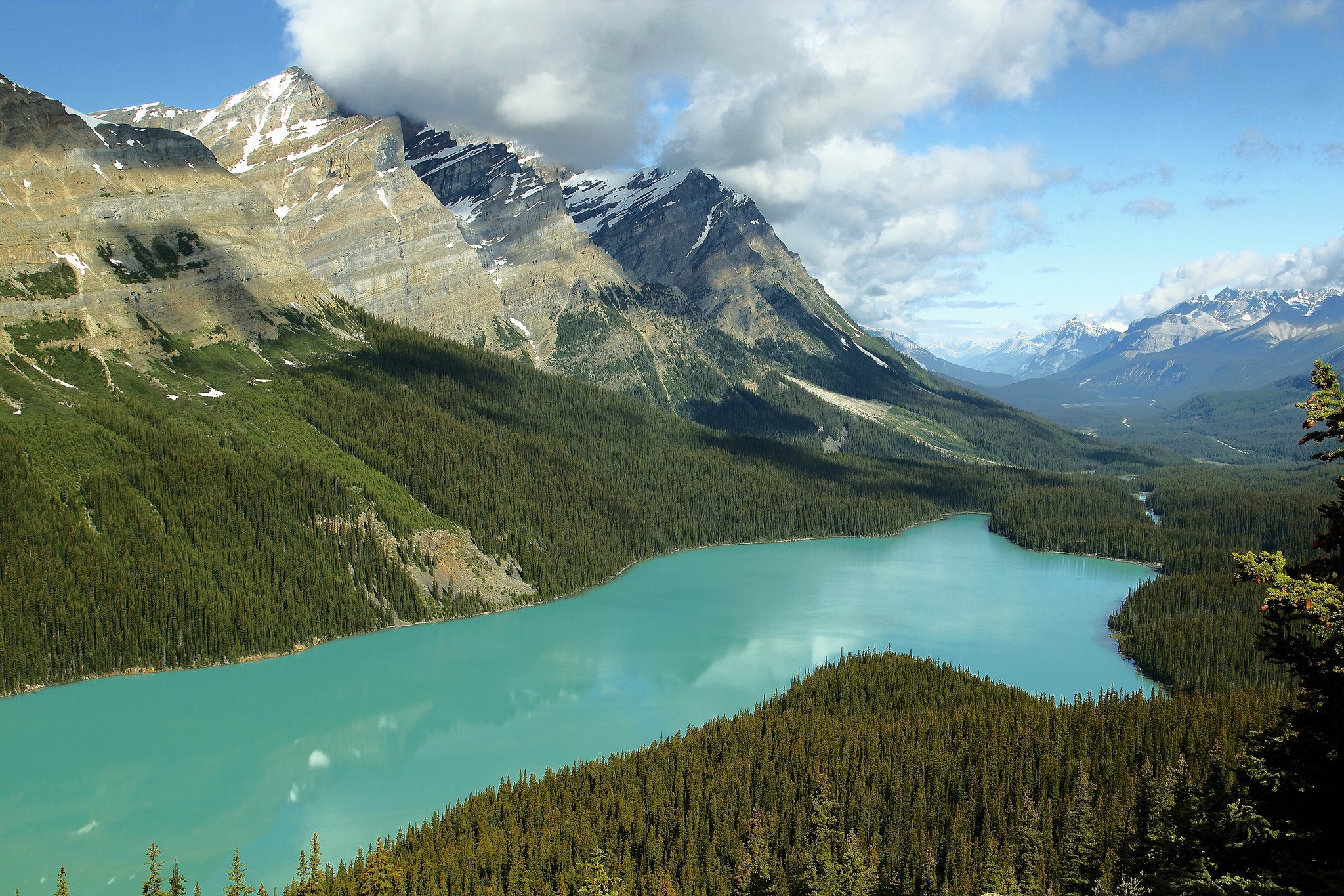 mountains, Scenery, Forests, Parks, Usa, Lake, Banff, Nature Wallpaper