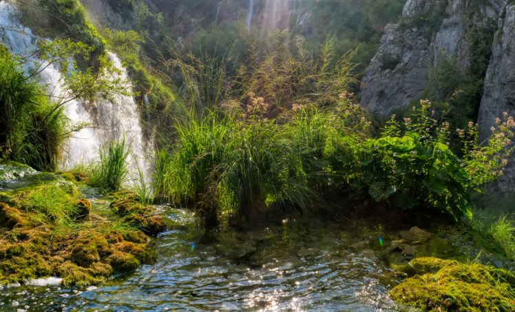 croatia, Parks, Waterfalls, Grass, Moss, Plitvice, National, Park, Nature HD Wallpaper Desktop Background