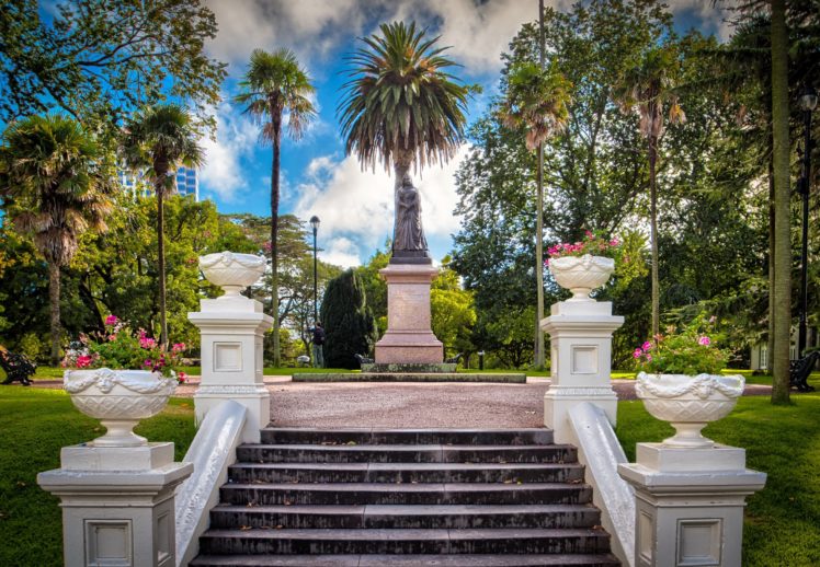 australia, Parks, Monuments, Stairs, Palma, Trees, Albert, Park, Melbourne, Nature HD Wallpaper Desktop Background
