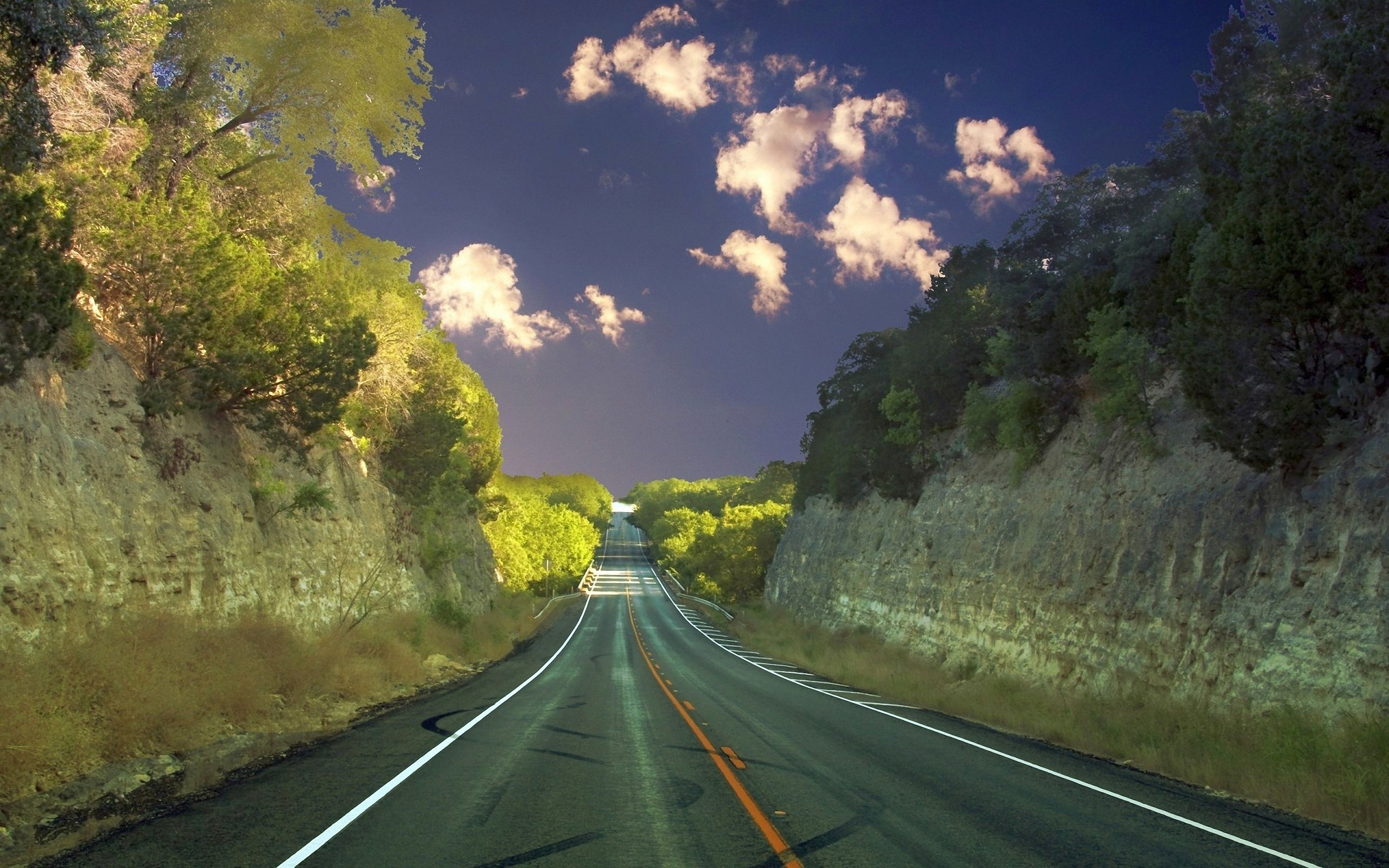 Nature Road Trees Clouds Wallpapers Hd Desktop And Mobile Backgrounds