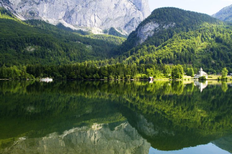 forest, Mountains, Rocks, Trees, Lake, Reflection HD Wallpaper Desktop Background